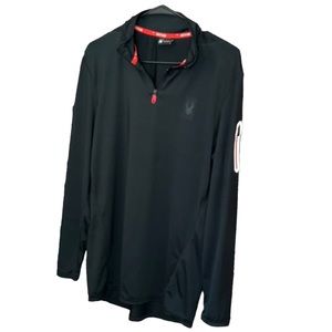 Spyder Active ProWB 1/4 Zip Activewear Men’s Size L Black Pullover Jacket